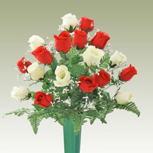 Red and White Rose Bouquet