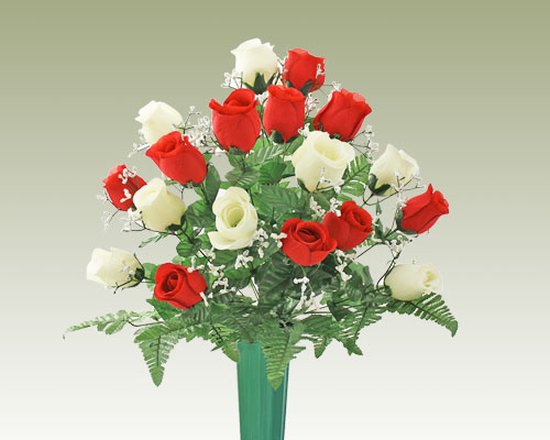 Red and White Rose Bouquet